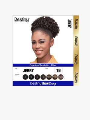 Jerry Destiny Premium Realistic Fiber Drawstring Hair Clip - Beauty Elements