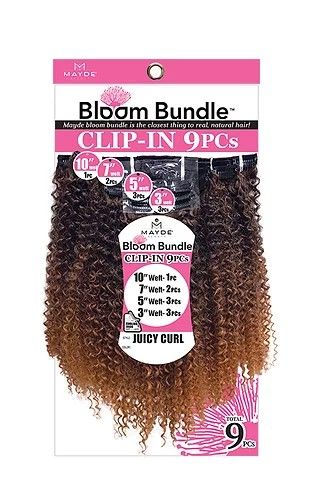 JUICY CURL 9PCS Bloom Bundle CLIP-IN Weave By Mayde Beauty