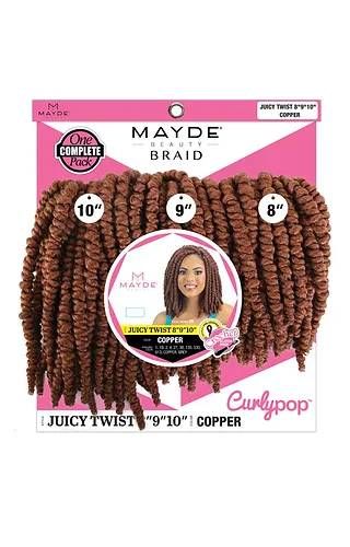 Juicy Twist 8 9 10 Curly Pop Crochet Braid Mayde Beauty