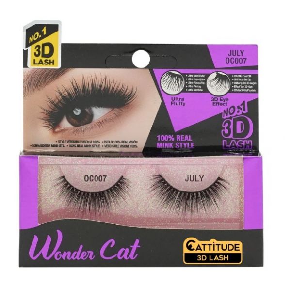 OC007 July Wonder Cat 3D Faux Mink Lash Ebin New York