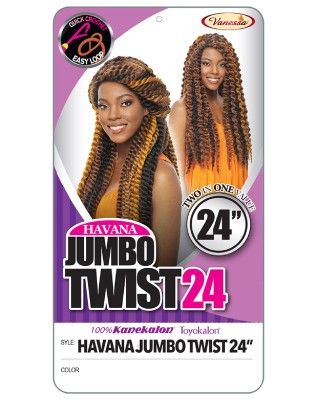 Havana Jumbo Twist 24 100 Kanekalon Crochet Braid By Vanessa