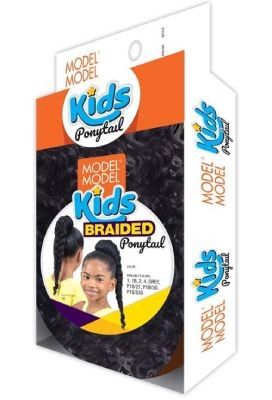 Kids Braided Ponytail Hair Model Model