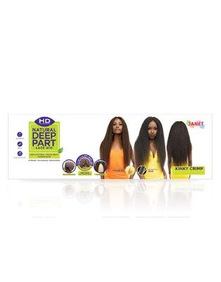 Kinky Crimp 100 Natural Human Hair HD Deep Part Lace Wig By Janet Collection