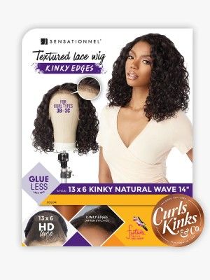 Kinky Natural Wave 14 13X6 HD Lace Front Wig Curls Kinks n Co Sensationnel