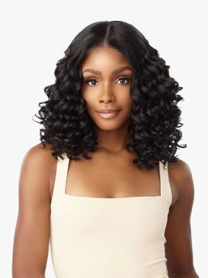 Kinky Spiral Curl 14 Synthetic Hair Y Part Curls Kinks n Co HD Lace Front Wig Sensationnel