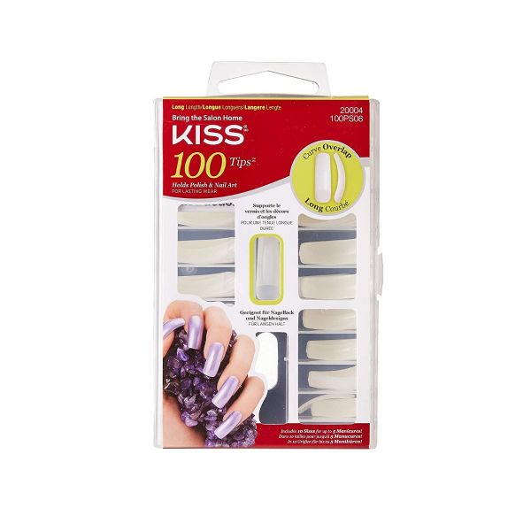 KISS 100 Tips Curve Overlap Long Length Nails 100PS08 