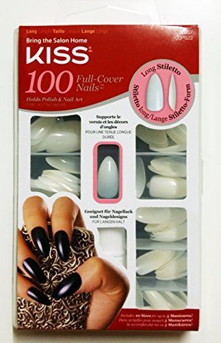 Kiss Long Stiletto 100 Full Cover Nails #66007