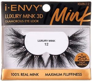 iENVY Luxury Mink 3D 12 100% Real Mink Lashes - KMIN12