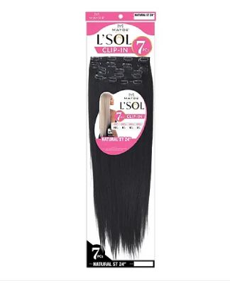 L Sol Natural Straight 24 Clip In Hair Extension Mayde Beauty