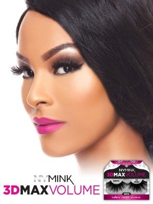 NM12 3D NY MAX VOLUME LASH Laflare 100% Mink Hair
