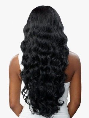 Curly Body 26 Butta Human Hair Blend Lace Front Wig Sensationnel