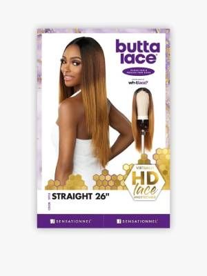 Straight 26 Butta Lace Human Hair Blend Lace Front Wig Sensationnel