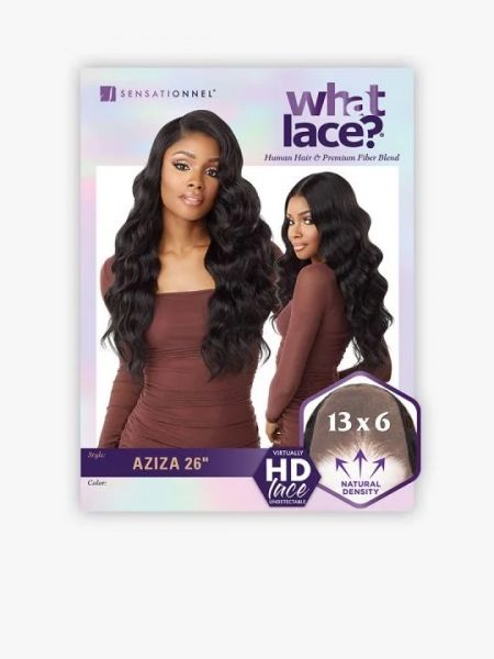 Aziza 26 Cloud9 What Lace Human Hair Blend HD Lace Front Wig Sensationnel