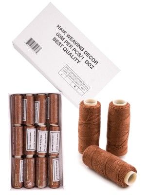 hair weaving thread, light brown hair weaving thread, light brown thread, onebeautyworld, Light, Brown, Hair, Weaving, Thread, 1Dzn
