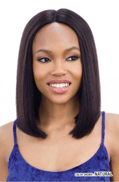 LONG BLUNT BOB by Mayde Beauty 100% Human Hair 5 Inch Invisible Lace Part Wig 