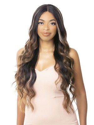 Long Loose Wave 30 Human Hair Blend Lace Front Wig Illuze Nutique