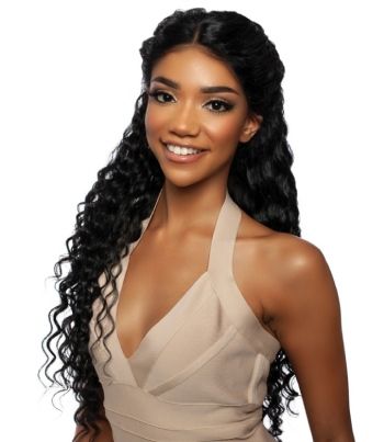 Deep Wave 32 100 Unprocessed Human Hair HD Lace Front Wig Trill Mane Concept