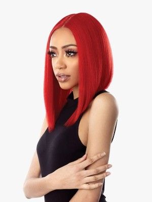 Kimora Shear Muse Red Krush Synthetic Hair Empress HD Lace Front Wig Sensationnel