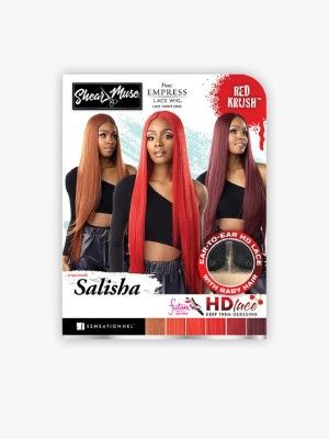 Salisha Shear Muse Red Krush Synthetic Hair Empress HD Lace Front Wig Sensationnel