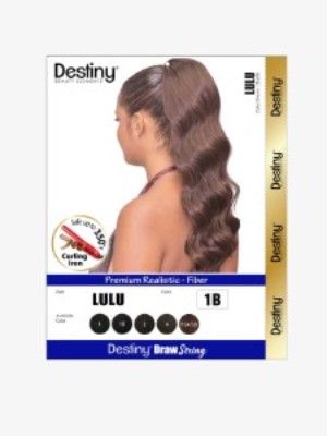 Lulu 20 Inch HI Heat Destiny Premium Realistic Fiber Drawstring Hair Bun - Beauty Elements