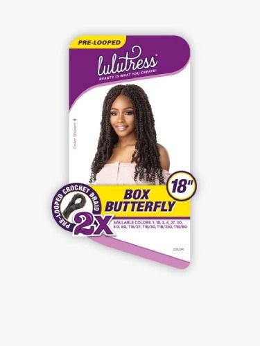 2X Box Butterfly 18 Synthetic Braid Lulutress Sensationnel 