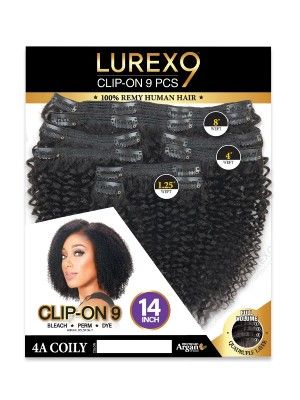 clip on extension zury, lurex 9 pcs extension, lurex clip on extension, zury 4a coily clip on extension, 4a coily remy human hair extension, onebeautyworld, Lurex, 4A, Coily , Clip, On, 9, Pcs, Remy, Human, Hair, Extension, Zury, Hollywood