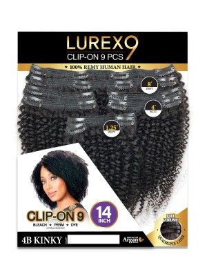 clip on extension zury, lurex 9 pcs extension, lurex clip on extension, zury 4b kinky clip on extension, 4b kinky remy human hair extension, onebeautyworld, Lurex, 4B, Kinky, Clip, On, 9, Pcs, Remy, Human, Hair, Extension, Zury, Hollywood