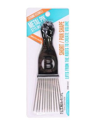 Magic Collection 2412 Metal Short Fan Styling Pan Shape Pik Comb Dz