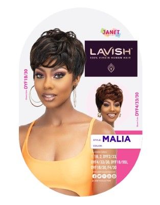 Malia Lavish 100% Virgin Human Hair Wig By Janet Collection
