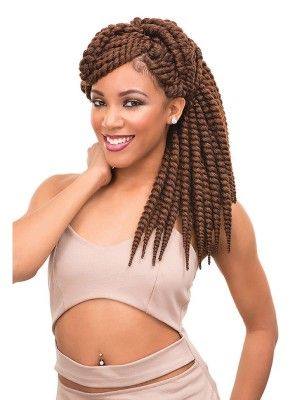 Mambo Twist Braid 12 Inch HandMade Lopped Crochet Braid By Janet Collection