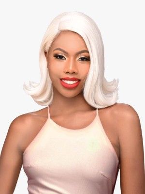 Marilyn 15 Inch Premium Realistic Fiber HD Transparent Green Lace Front Wig - Beauty Elements