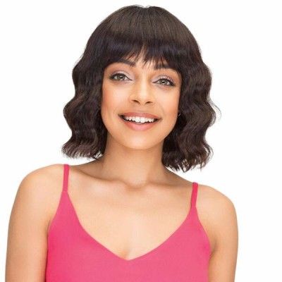 Maya Brazilian 100 Natural Virgin Remy Human Hair Deep Part HD Lace Front Wig By Janet Collection