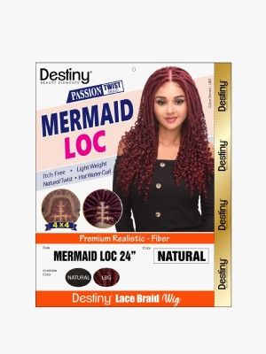 Mermaid Loc 24 Inch Destiny Premium Realistic Fiber 4x4 Lace Braid Wig - Beauty Elements