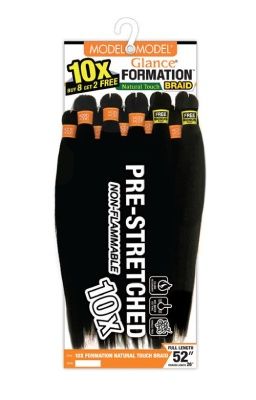 Glance formation braiding hair, Model model pre stretched braiding hair, 10x braiding hair, Model model braiding hair 10x, 10x glance braiding hair, OneBeautyWorld, 10X, Formation, Natural, Touch, Braid, 26, Glance, Braiding, Hair, Model, Model,