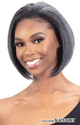 Miss Divine Naomi Human Hair Blend Drawstring Full Cap Wig Model Model