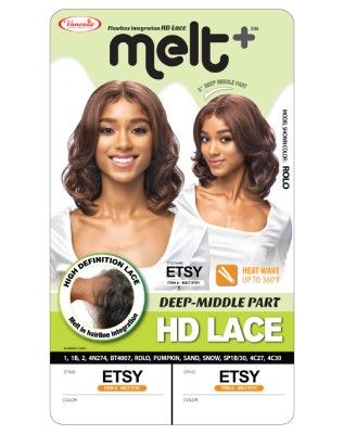 Melt Etsy Synthetic Hair HD Lace Front Wig By Vanessa