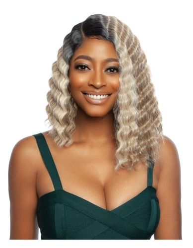 Naya Crimp Melanin Queen Human Hair Blend HD Lace Front Wig Mane Concept