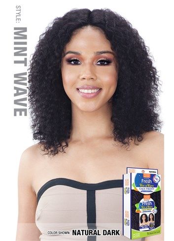 Mint Wave - Model Model Nude Fresh Wet n Wavy Brazilian Human Hair  Lace Front Wig