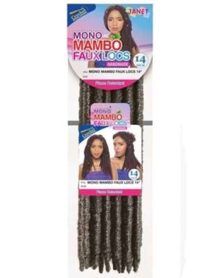 Mono Mambo Faux Locs Braid 14 Inch Pre-Looped Crochet Braid By Janet Collection