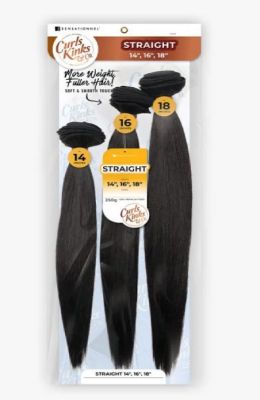 Multi Straight Curls Kinks N Co Hair Bundle Sensationnel