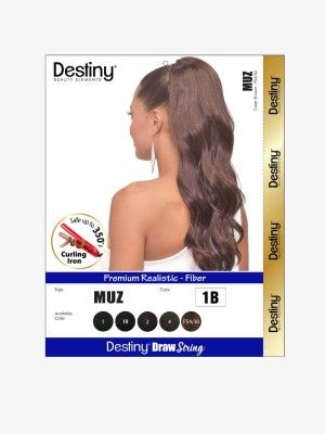 MUZ 20 Inch Destiny Premium Realistic Fiber Drawstring Hair Bun - Beauty Elements