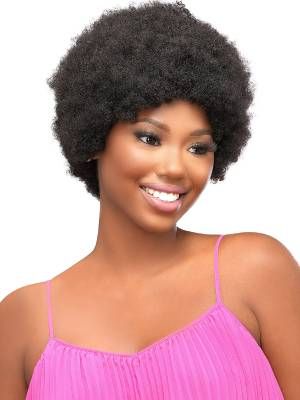 Natural Afro 8 100 Human Hair Destiny Green Full Wig Beauty Elements