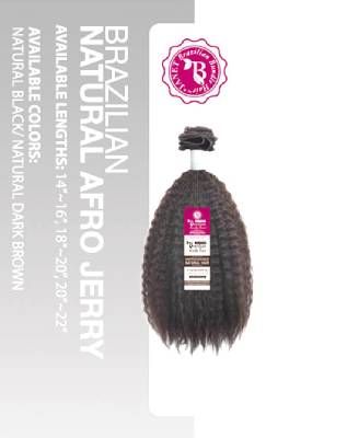 Natural Afro Jerry Brazilian Remy Human Hair Janet Collection