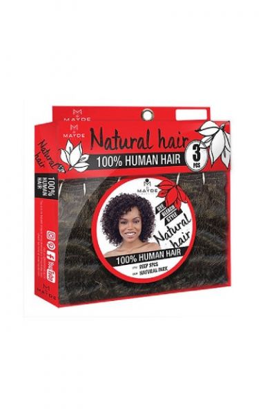 Natural Deep 3 Pcs 7A Natural Human Hair Weave by Mayde Beauty