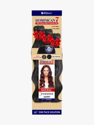 Natural Dominican7 100% Human Hair With Swiss Lace Closure Hair Bundle - Beauty Elements