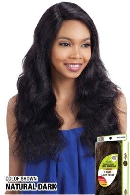 Natural S Wave By Model Model Nude Brazilian 100% Human Hair L-Part Lace  Front Wig
