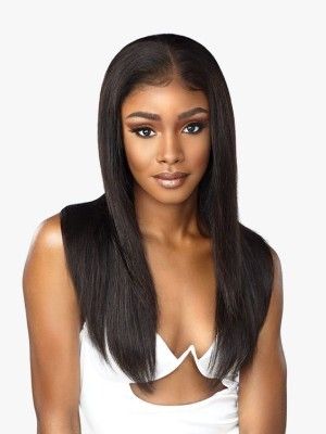 NATURAL STRAIGHT 24 12A Swiss Lace 100 Virgin Human Hair Lace Full Wig Sensationnel