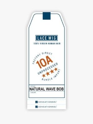 Natural Wave Bob 10A 100 Virgin Human Hair Swiss Lace Front Wig Sensationnel