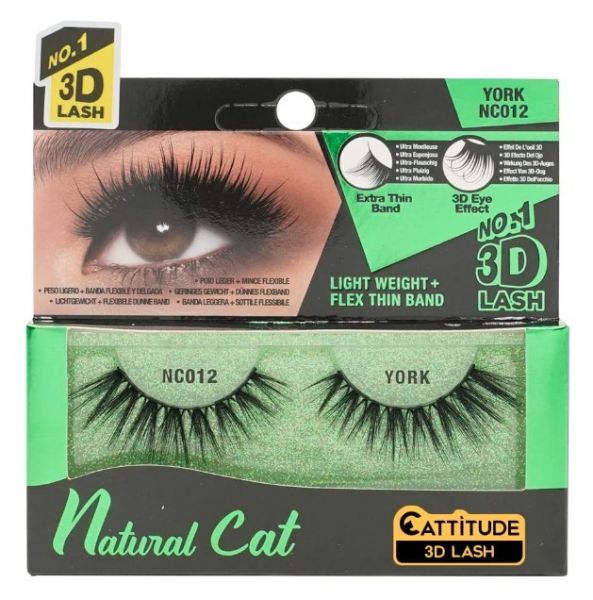 NC012 York Natural Cat Eye 3D Lash Ebin New York
