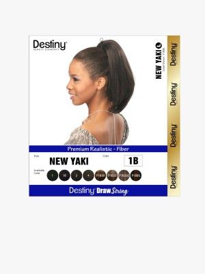 New Yaki Destiny Premium Realistic Fiber Drawstring Hair Bun - Beauty Elements